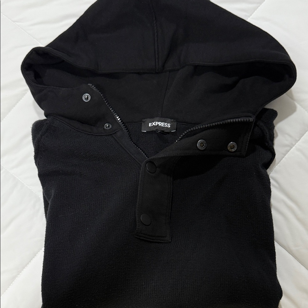 Express Jet Black Pullover Hoodie